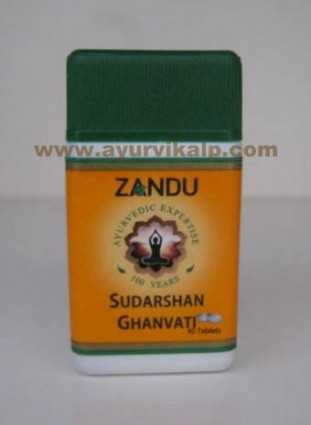 Zandu SUDARSHAN GHANVATI Tablets, 40 Tablets For Useful in Dyspepsia, Loss of Appetite, Fatigue & Nausea